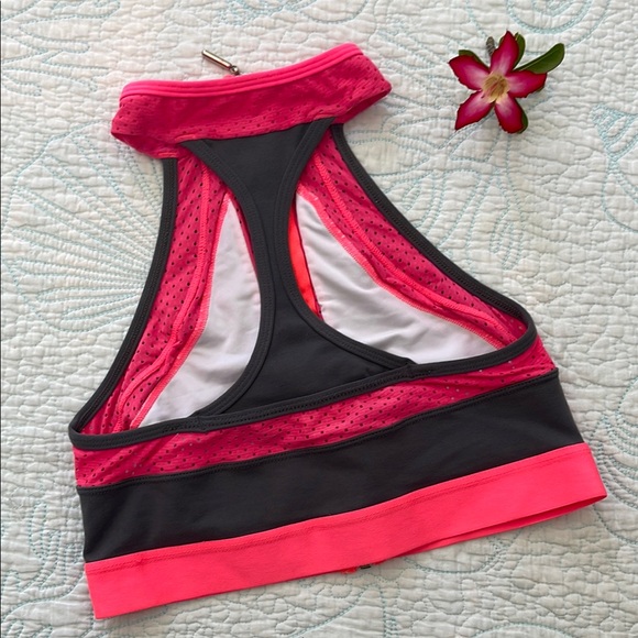 Babalu Pink and Gray High Neck Sports Bra One Size Small Medium - Picture 3 of 6